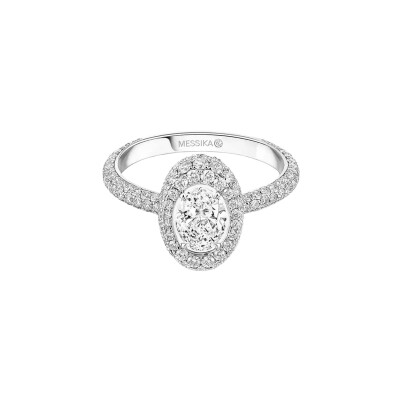 Bague solitaire Messika Divine Enigma solitaire en or blanc et diamant