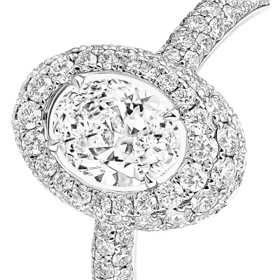 Bague solitaire Messika Divine Enigma solitaire en or blanc et diamant
