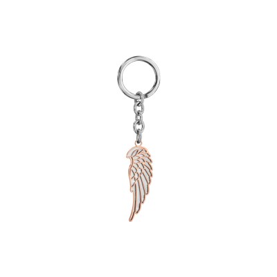 Porte-clefs aile d'ange en acier