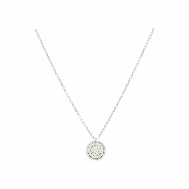 Les Perlées Pastille necklace, in white gold and diamonds