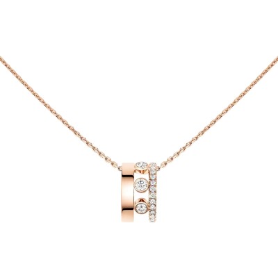 Messika Move Romane pendant necklace in rose gold and diamonds, large model