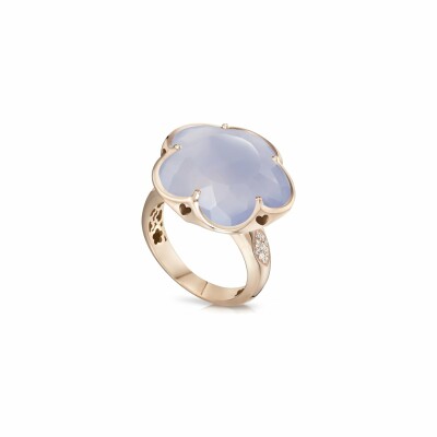 Bague  Pasquale Bruni Bon Ton en or rose et calcédoine bleu clair