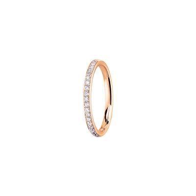 Alliance Jules et Louise en or rose, largeur 2mm