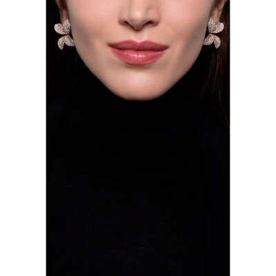 Pasquale Bruni Giardini Segreti earrings in rose gold and diamants