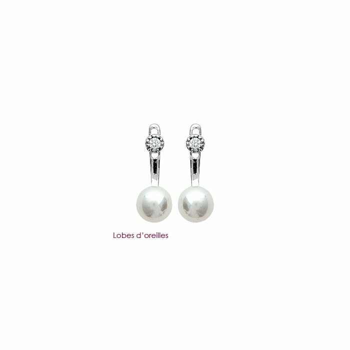 Boucles d'oreilles en argent et oxydes de zirconium