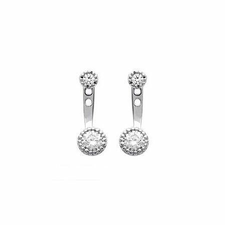 Boucles d'oreilles en argent et oxydes de zirconium