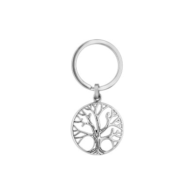 Porte-clefs arbre de vie en acier