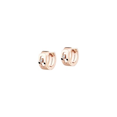 Boucles d'oreilles créoles Messika Move Noa créoles en or rose et diamant