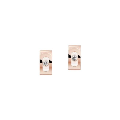 Boucles d'oreilles créoles Messika Move Noa créoles en or rose et diamant