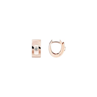 Boucles d'oreilles créoles Messika Move Noa créoles en or rose et diamant