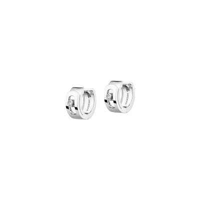 Boucles d'oreilles créoles Messika Move Noa créoles en or blanc et diamant