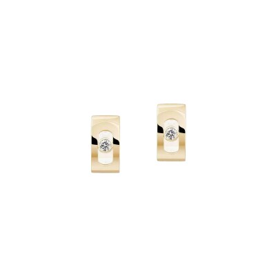 Boucles d'oreilles créoles Messika Move Noa créoles en or jaune et diamant