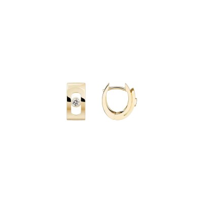 Boucles d'oreilles créoles Messika Move Noa créoles en or jaune et diamant