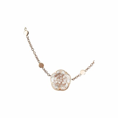 Collier Pasquale Bruni Bon Ton en or rose, cristal de roche et diamants 