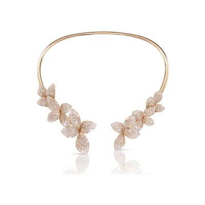 Collier Pasquale Bruni Giardini Segreti en or rose, diamants et diamants bruns