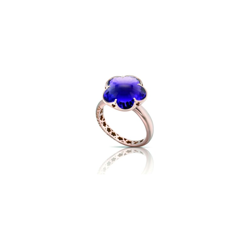Pasquale Bruni Bon Ton ring in rose gold and amethyst