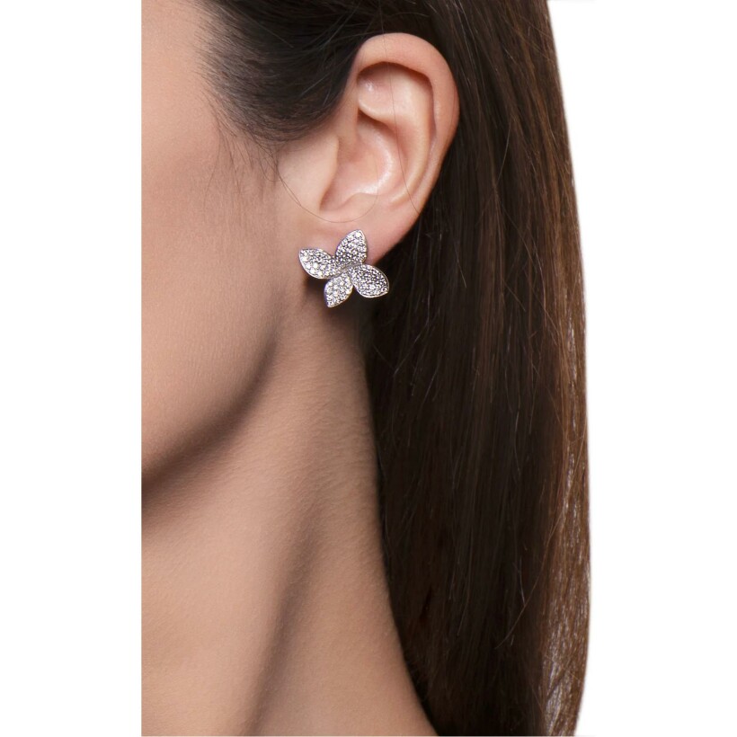 Pasquale Bruni Petit Garden earrings, white gold and white diamonds