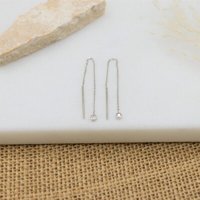 Boucles d'oreilles Natacha argent