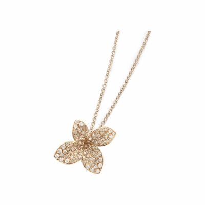 Pasquale Bruni Petit garden pendant, rose gold, brown diamonds, white diamonds