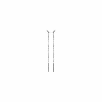 Boucles d'oreilles en argent rhodié et oxydes de zirconium