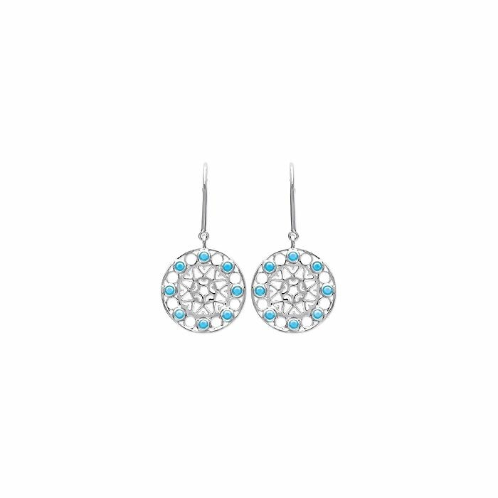 Boucles d'oreilles en argent et pierres