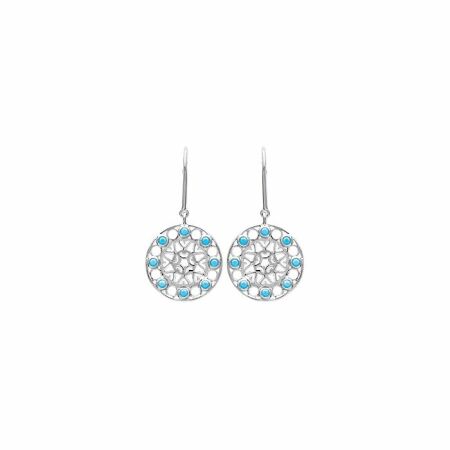 Boucles d'oreilles en argent et pierres