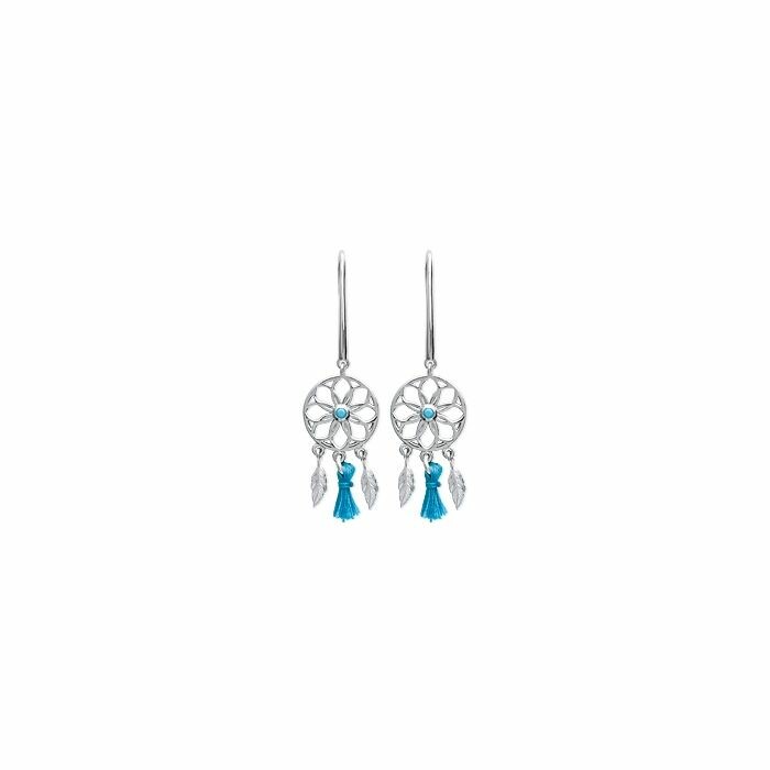 Boucles d'oreilles en argent et pierres