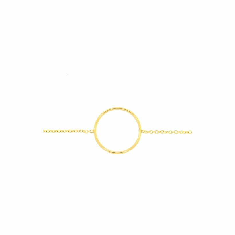 Bracelet Cercle en or jaune et améthyste