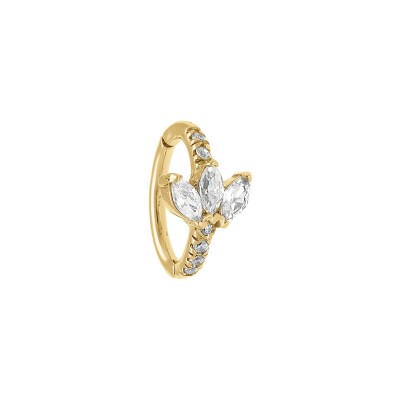 Piercing nombril en acier doré