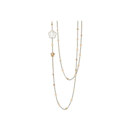 Collier Pasquale Bruni Bon Ton en or rose, diamants et quartz laiteux