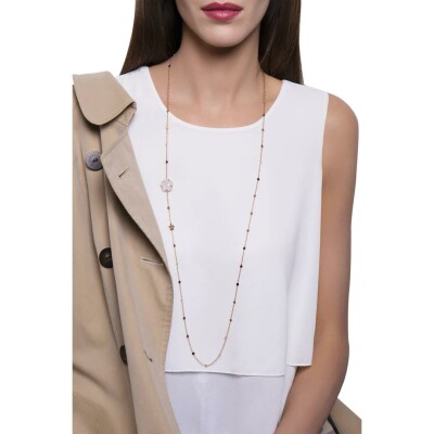 Pasquale Bruni Bon Ton necklace in rose gold, diamonds and quartz