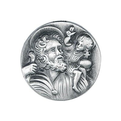 Plaque Saint-Christophe magnétique en acier