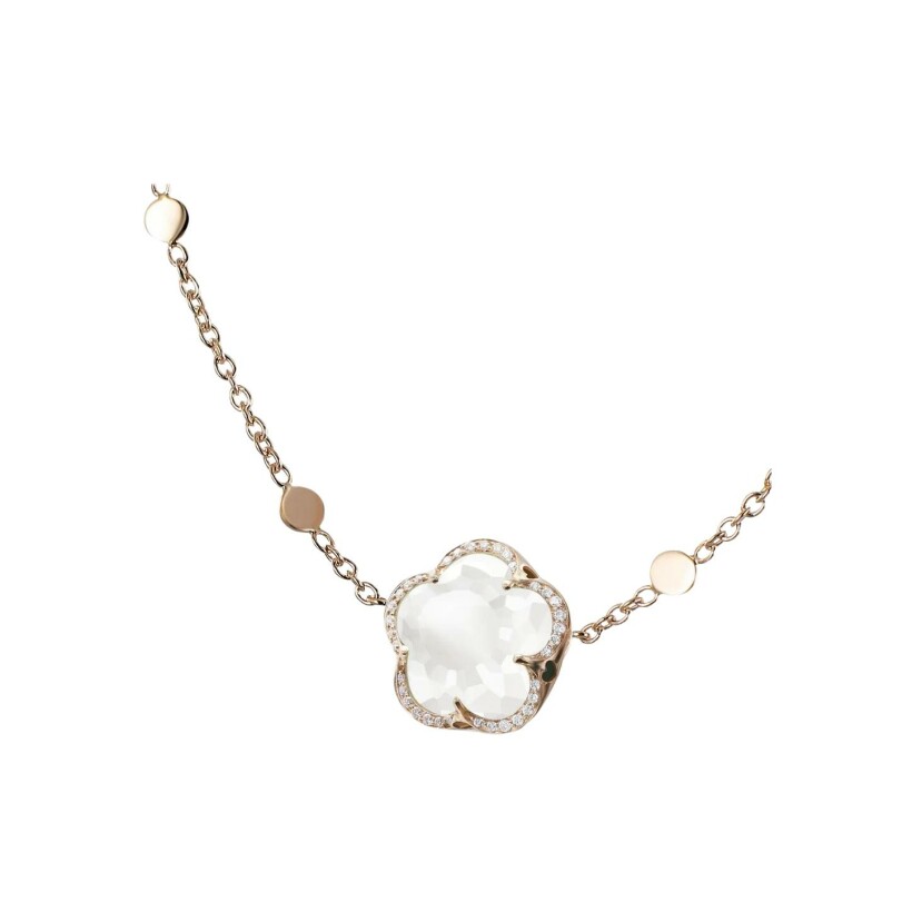 Pasquale Bruni Bon Ton necklace in rose gold, diamonds and quartz