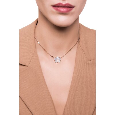 Pasquale Bruni Bon Ton necklace in rose gold, diamonds and quartz