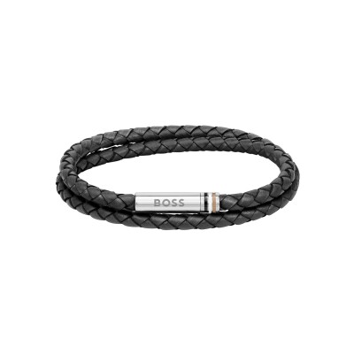 Bracelet BOSS Ares en cuir, taille M