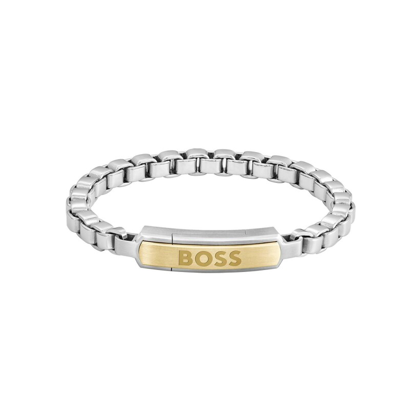 Bracelet BOSS Devon en acier et métal doré, taille S