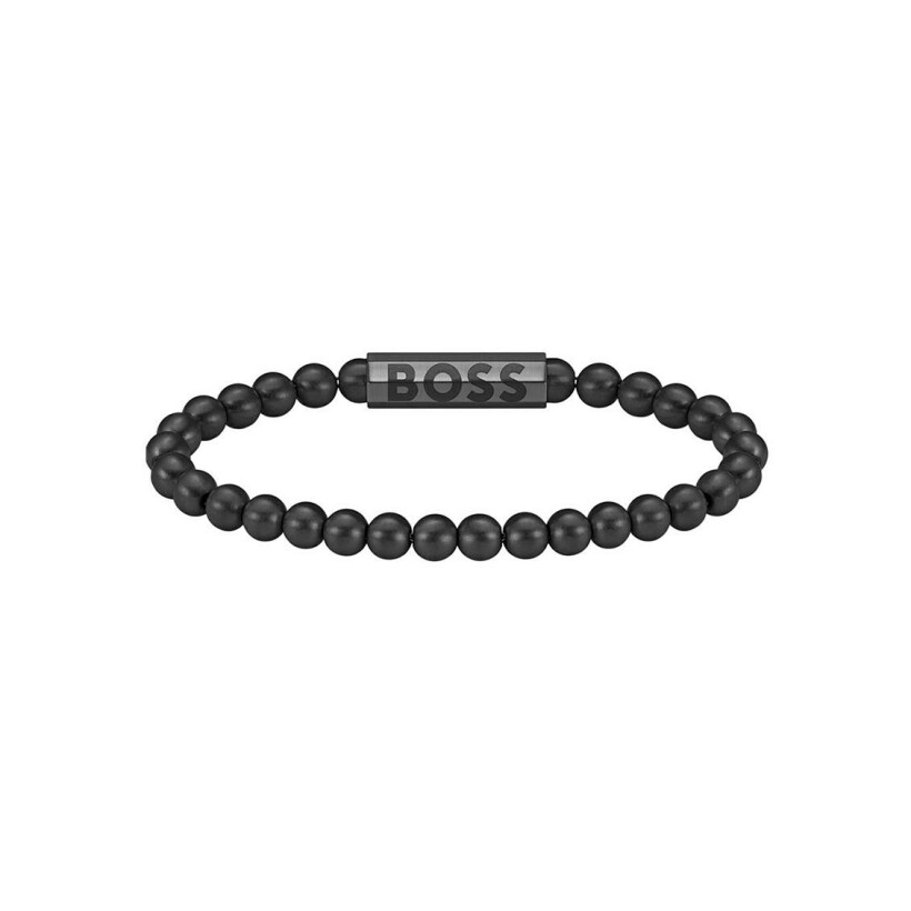 Bracelet BOSS en acier noir