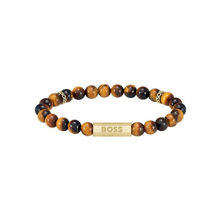 Bracelet BOSS en acier et œil de tigre