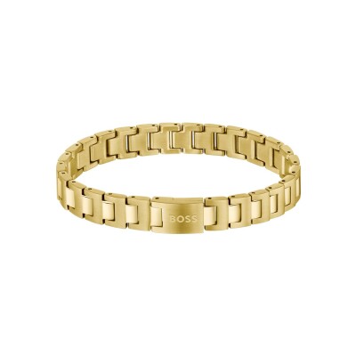 Bracelet BOSS en acier doré