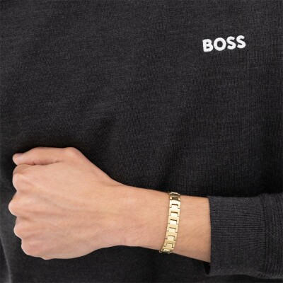 Bracelet BOSS en acier doré