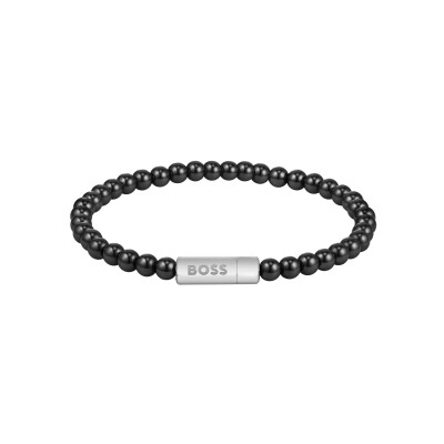Bracelet BOSS en acier et onyx