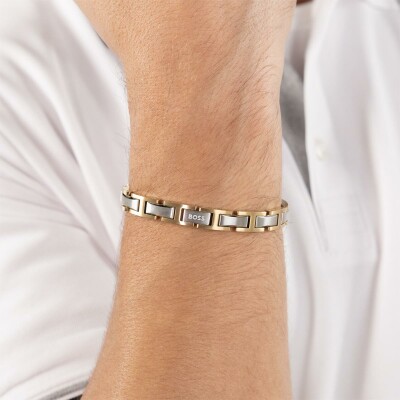 Bracelet BOSS Nolan en acier et acier doré
