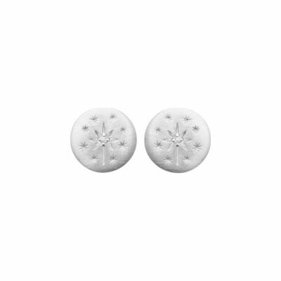 Boucles d'oreilles en argent rhodié et oxydes de zirconium