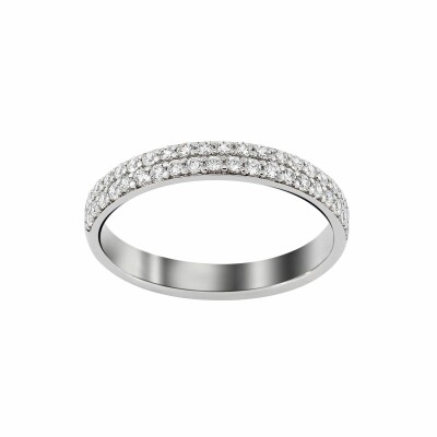 Alliance en or blanc et diamants de 0.41ct