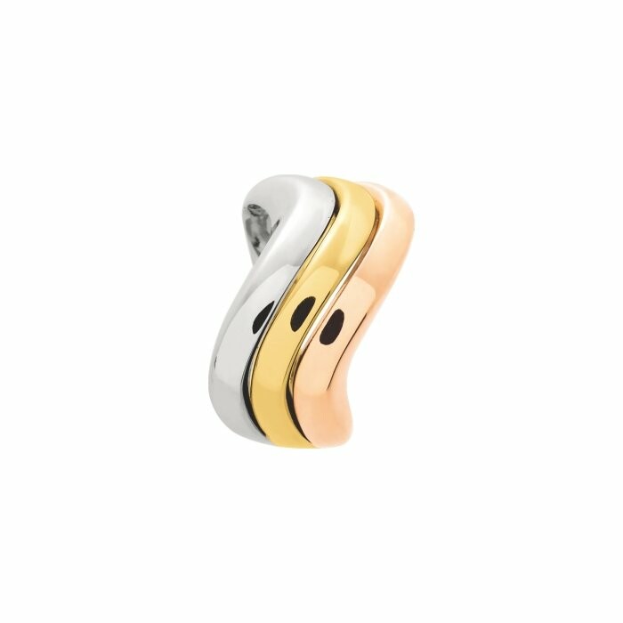 Bague en or jaune, or blanc et or rose