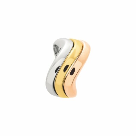 Bague en or jaune, or blanc et or rose