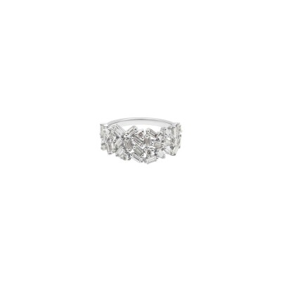 Bague Los Angeles en or blanc et diamants baguettes