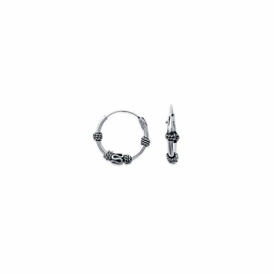 Boucles d'oreilles créoles en argent