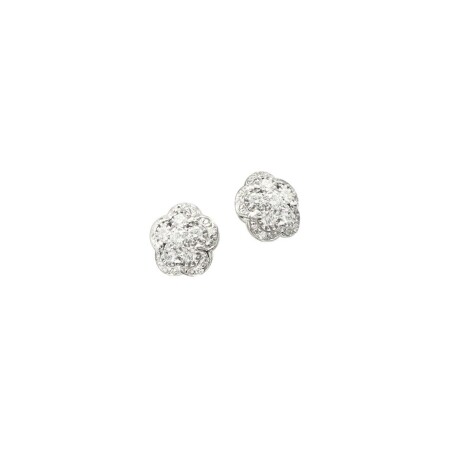 Boucles d'oreilles Pasquale Bruni Figlia Dei Fiori en or blanc et diamants