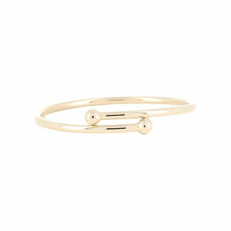 Round bangle bracelet, in yellow gold